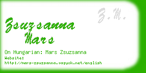 zsuzsanna mars business card